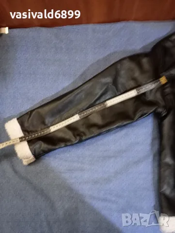 Черно дамско кожено яке , снимка 7 - Якета - 48637475