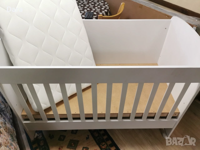 Детско дървено легло с матрак , снимка 5 - Мебели за детската стая - 53262448