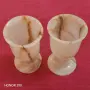 Две чаши за вино от естествен камък Оникс. , снимка 6