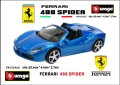 Bburago Ferrari 488 Spider - Мащаб 1:43, снимка 1
