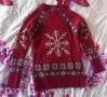 червен пуловер със снежинки. нов., снимка 1 - Блузи с дълъг ръкав и пуловери - 44444085