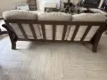 Дървен диван от естествена дървесина тройка, снимка 6