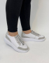 Дамски спортни обувки от естествена кожа в бяло 