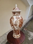 Рядка огромна антикварна колекционерска полска порцеланова ваза с капак , снимка 4