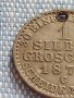 Сребърна монета 1 грошен 1870г. Вилхелм първи Клеве Прусия 61681, снимка 3