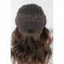 Средна дължина чуплива кестенява перука с руси кичури Далия, снимка 5