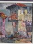 Росен Марковски Къща 1988г. пейзаж ранна маслена картина   , снимка 3