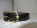Нов черен колан естествена кожа, 107 см., снимка 1