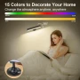 Speclux LED стенна лампа с батерия 7500mAh, 15 RGB цвята, въртене на 360°, (1 брой, черна), снимка 4