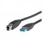 Кабел USB-A към USB-B 3.0 Roline 11.02.8871 Черен 3m, USB Type A to USB B M/M