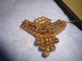СТАРА ПОЗЛАТЕНА РЕТРО АРТ КРИСТАЛНА БРОНЗОВА БРОШКА с БОХЕМСКИ КРИСТАЛИ МАЙСТОРСКА ИЗРАБОТКА 14497, снимка 10