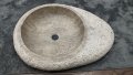 Каменна мивка от сив травертин, снимка 2
