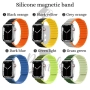 Двуцветна силиконова каишка с магнит за Apple Watch ULTRA/SE/10/9/8/7, снимка 2