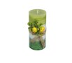  Декоративна свещ , бяла панделка, 7x15,3 см, снимка 1 - Декорация за дома - 44495066
