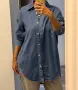 Дънкова зимна риза Arket, oversize модел, снимка 10