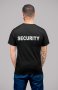 Тениска с надпис Security/Охрана, снимка 4