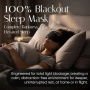 Нова Черна маска за сън 100% затъмняване за пътуване и дрямка щадяща миглите за странично спане, снимка 2