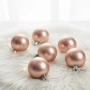 Комплект перлени коледни топки – 6 броя в различни цветове + подарък 6бр златисто блестящи топки, снимка 7
