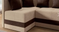Разтегателен ъглов диван , бежов + кафяв, снимка 3