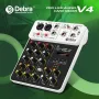 Смесителен пулт, Debra V4, DJ Mixer, Bluetooth, Usb player, Plug and Play , снимка 1