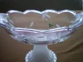  Купа бонбониера овална кристало двуцветно стъкло , снимка 6