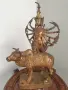 Shiva on Nandi 43см-4кг/стара азиатска/индийска бронзова фигура бог Шива язди бикът Нанди, снимка 1