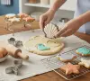 4 бр Морска звезда опашка русалка мида голям метален резец форма тесто фондан, снимка 2