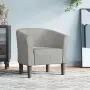 vidaXL Объл фотьойл, светлосив, кадифе(SKU: 356441), снимка 2