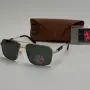 Слънчеви очила Ray-Ban Навигатор нови, поляризирани, черни и златни, снимка 2