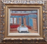 Стара картина "Възрожденска стая", снимка 7