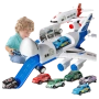 Играчка самолет с писта и 6 коли, снимка 6