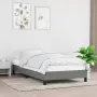 vidaXL Рамка за легло без матрак, тъмносива, 90x200 см, плат, снимка 2