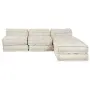 vidaXL Модулен диван Текстил Кремаво 210 x 140 x 56 см, снимка 6