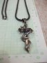 Висулка "Змей около кръст" със синджир сребърни - 53,42 гр., снимка 4
