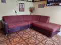 Разтегателен ъглов диван с ракла, снимка 2