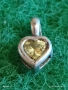 Сребърно колие във формата на сърце ❤️ с естествен лимонов ТОПАЗ елегантен дизайн 52752, снимка 2