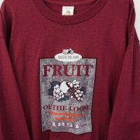 Fruit of the Loom винтидж блуза с графика - XL, снимка 2 - Блузи - 39750449