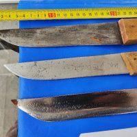Стар български кухненски нож три броя, снимка 5 - Ножове - 42098876