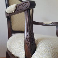 Четири еднакви антикварни кресла в стил ЛУИ XV, снимка 12 - Антикварни и старинни предмети - 44811429