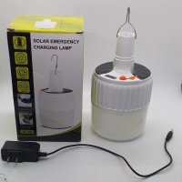 Соларна зарядна акумулаторна лампа с LED крушка , снимка 2 - Лед осветление - 32181193