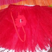 Червена циклама прасковена туту пола поличка и лента с пандела за глава за бебе фотосесия фото декор, снимка 7 - Други - 31199748