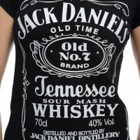 Нова дамска тениска с трансферен печат Джак Даниелс (Jack Daniels), снимка 2 - Тениски - 29462411