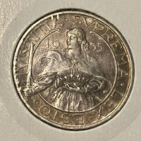 10 лири Сан Марино, 1935 г - рядка сребърна монета, снимка 6 - Нумизматика и бонистика - 42548276