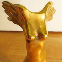 Стара бронзова пластика,еротика Бронзова творба на скулптура Григор Гошев - Богинята НИКЕ  - 18+, снимка 3 - Статуетки - 38515141