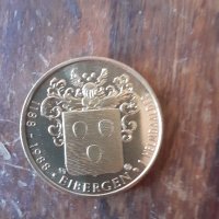 юбилейна монета възпоменателна месинг Холандия, 1988 година провинция Ракен, в оригинална пластмасов, снимка 3 - Нумизматика и бонистика - 37625814