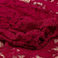 Дантелена дамска рокля в цвят бордо, с дълъг ръкав и V-образно деколте, снимка 5 - Рокли - 42521969