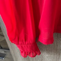 Червена, прозрачна риза-размер S, снимка 3 - Ризи - 36905288
