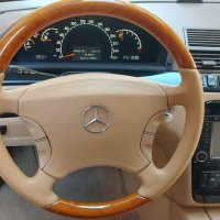 Бежов махагонов волан за Mercedes S-класа W220 + airbag, снимка 2 - Части - 42507397