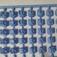 Азбука букви латиница красиви и числа цифри символи знаци печат печати за сладки бисквитки и крафт, снимка 4 - Форми - 37761606