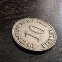 Райх монета - Германия - 10 пфенига | 1914г.; серия D, снимка 1 - Нумизматика и бонистика - 29773188